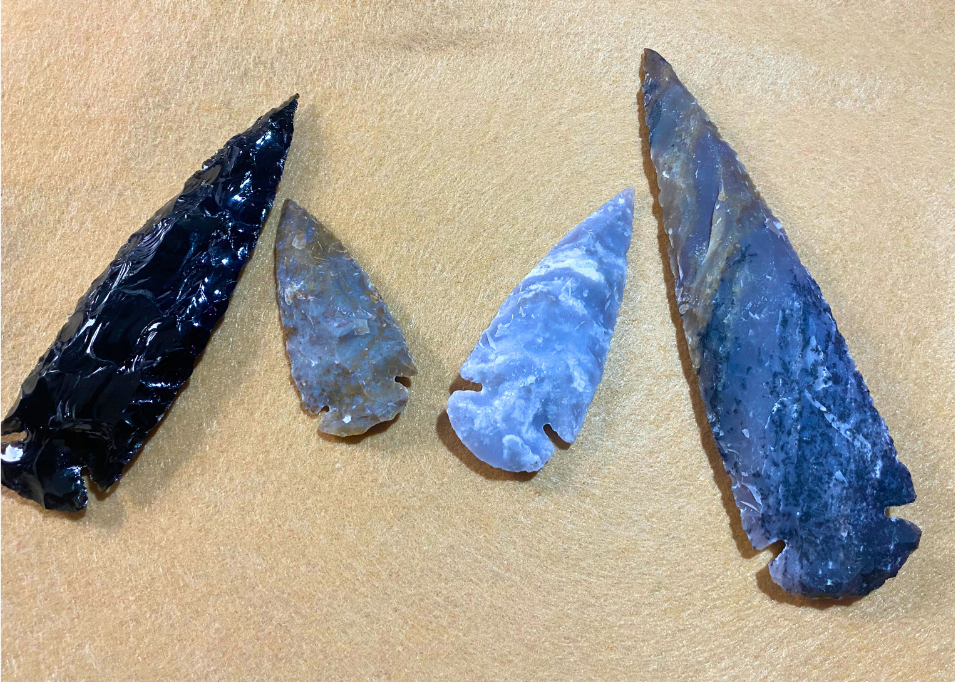 5.5" Hand-Knapped Stone Spearhead – Authentic Primitive Tool