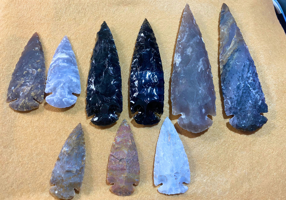 5.5" Hand-Knapped Stone Spearhead – Authentic Primitive Tool