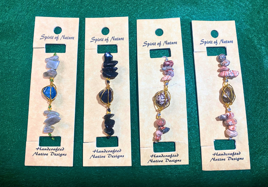 Natural Chip Stone Bracelet - Adjustable Pull-Tie Beaded Design