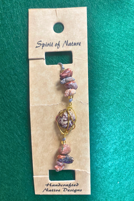 Natural Chip Stone Bracelet - Adjustable Pull-Tie Beaded Design